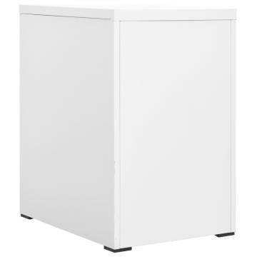 Durable White Filing Cabinet - 46x62x72.5 cm Steel Design