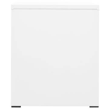 Durable White Filing Cabinet - 46x62x72.5 cm Steel Design