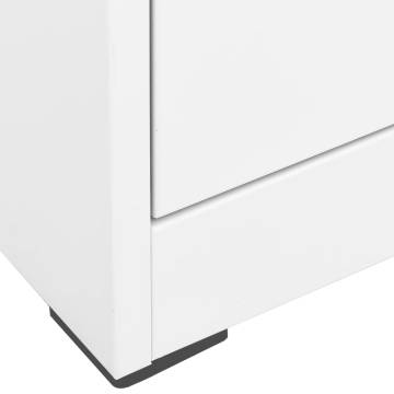 Durable White Filing Cabinet - 46x62x72.5 cm Steel Design