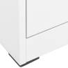 Durable White Filing Cabinet - 46x62x72.5 cm Steel Design