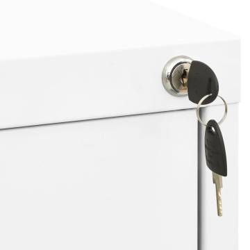 Durable White Filing Cabinet - 46x62x72.5 cm Steel Design