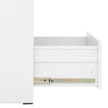 Durable White Filing Cabinet - 46x62x72.5 cm Steel Design