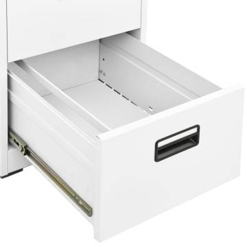 Durable White Filing Cabinet - 46x62x72.5 cm Steel Design