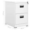 Durable White Filing Cabinet - 46x62x72.5 cm Steel Design