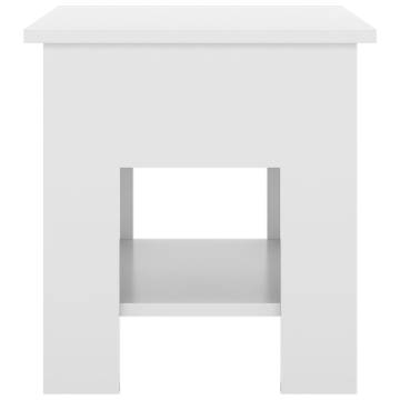 Stylish High Gloss White Coffee Table - 40x40x42 cm