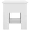 Stylish High Gloss White Coffee Table - 40x40x42 cm