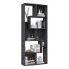 Stylish Grey Book Cabinet - 67x24x161 cm Engineered Wood