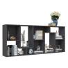 Stylish Grey Book Cabinet - 67x24x161 cm Engineered Wood