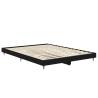 Black Bed Frame 140x190 cm - Durable Engineered Wood | Hipomarket