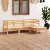 4 Piece Garden Lounge Set Solid Pinewood Colour brown Number of 1 