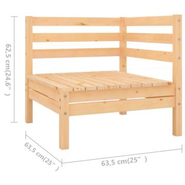 4 Piece Garden Lounge Set - Solid Pinewood Furniture