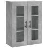 Stylish Highboard in Concrete Grey - 69.5x34x180 cm