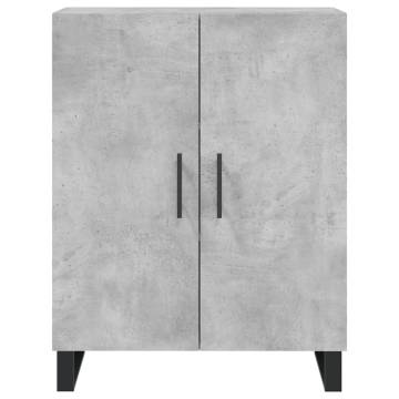 Stylish Highboard in Concrete Grey - 69.5x34x180 cm