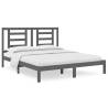 Grey Solid Wood Pine Bed Frame 160x200 cm | HipoMarket