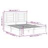 Grey Solid Wood Pine Bed Frame 160x200 cm | HipoMarket