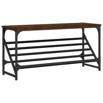 Shoe Rack Brown Oak 90x30x45 cm | Durable Engineered Wood