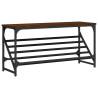 Shoe Rack Brown Oak 90x30x45 cm | Durable Engineered Wood