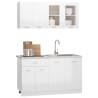 4 Piece High Gloss White Kitchen Cabinet Set - Optimise Your Space