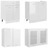 4 Piece High Gloss White Kitchen Cabinet Set - Optimise Your Space