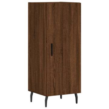 Stylish Highboard Brown Oak | Engineered Wood, 34.5x34x180 cm