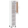 Highboard High Gloss White 34.5x34x180 cm - Stylish Storage