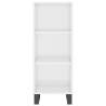 Highboard High Gloss White 34.5x34x180 cm - Stylish Storage