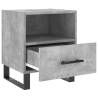 Modern Concrete Grey Bedside Cabinets - 2pcs | Hipomarket UK