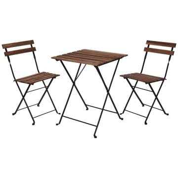 ProGarden Bistro Set 3 Pcs Black - Stylish Outdoor Dining