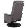 Massage Recliner Chair with Footrest - Grey Faux Leather