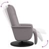 Massage Recliner Chair with Footrest - Grey Faux Leather