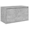 Hall Bench 80x40x45 cm - Modern Concrete Grey Storage