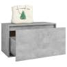 Hall Bench 80x40x45 cm - Modern Concrete Grey Storage