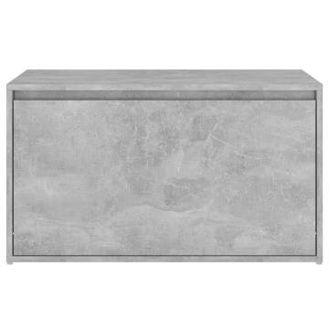 Hall Bench 80x40x45 cm - Modern Concrete Grey Storage