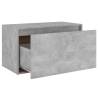 Hall Bench 80x40x45 cm - Modern Concrete Grey Storage