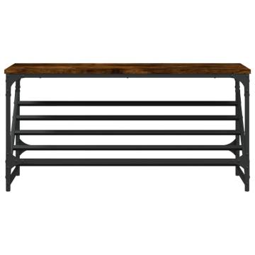 Shoe Rack Smoked Oak - Engineered Wood | Hipo Market