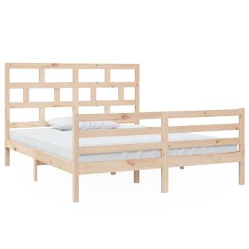 Solid Pine Bed Frame - 160x200 cm | Stylish & Sturdy Design