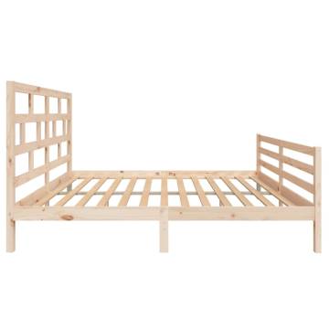 Solid Pine Bed Frame - 160x200 cm | Stylish & Sturdy Design