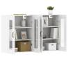 Elegant Wall Mounted Cabinets - 2 pcs White Engineered Wood