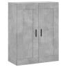 Stylish Highboard in Concrete Grey - 69.5x34x180 cm