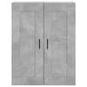 Stylish Highboard in Concrete Grey - 69.5x34x180 cm