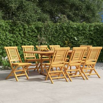 Folding Garden Chairs - 8 pcs Solid Teak 47x63x90 cm