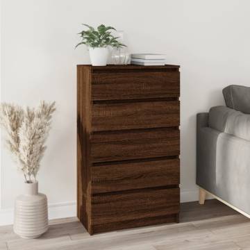 Drawer Cabinet Brown Oak 60x36x103 cm | Stylish Storage Solution