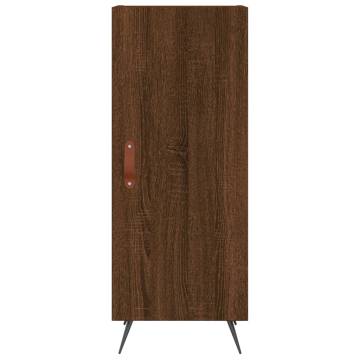 Stylish Highboard in Brown Oak - 34.5x34x180 cm