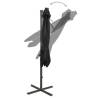 Cantilever Umbrella with LED Lights - 250 cm Black