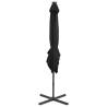 Cantilever Umbrella with LED Lights - 250 cm Black