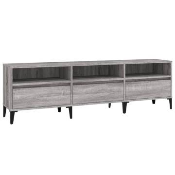 Stylish Grey Sonoma TV Cabinet - 150x30x44.5 cm