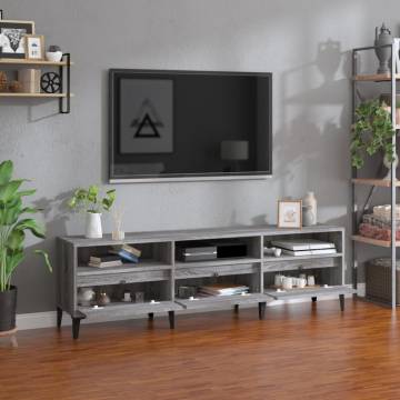 Stylish Grey Sonoma TV Cabinet - 150x30x44.5 cm