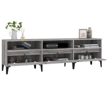 Stylish Grey Sonoma TV Cabinet - 150x30x44.5 cm