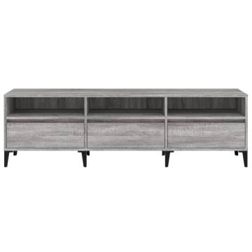 Stylish Grey Sonoma TV Cabinet - 150x30x44.5 cm