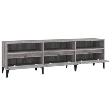 Stylish Grey Sonoma TV Cabinet - 150x30x44.5 cm